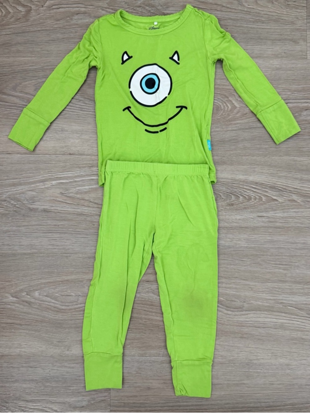 Posh Peanut Pixar Monsters Inc Mike Wazowski Lime Green Pajama Set Size 2T